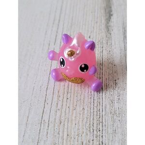 Pink SML mini unicorn glitter heart toy figure Pony